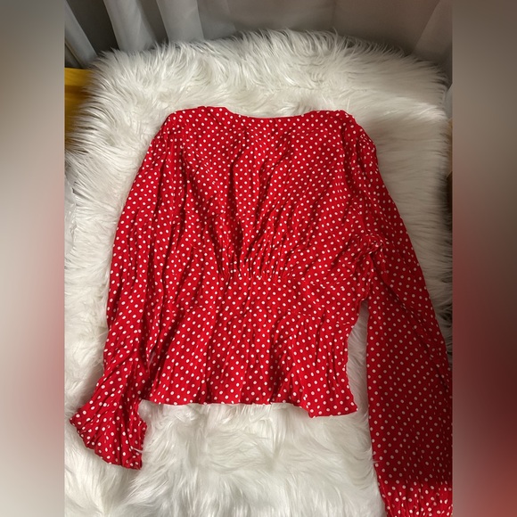 Free People LOVE STREET TOP IN RED - Picture 6 of 8